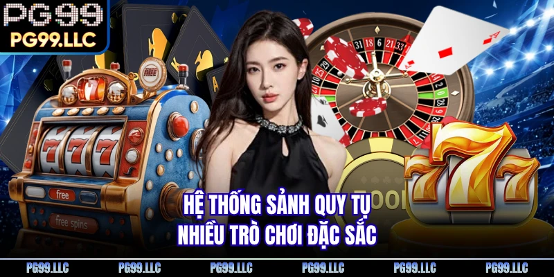 Hệ thống sảnh quy tụ nhiều trò chơi đặc sắc